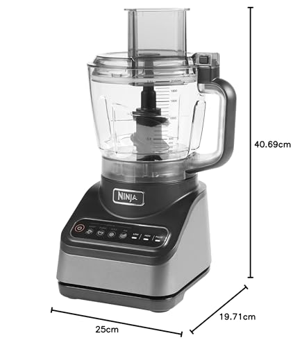 Ninja Food Processor with 4 Automatic Programs; Chop, Puree, Slice, Mix, and 3 Manual Speeds, 2.1L Bowl