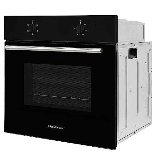 Russell Hobbs 70L, 60cm Wide, Single Electric Built-in Fan Oven and Grill in Black, 5 Oven Functions