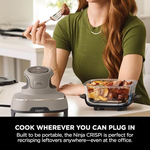 Ninja CRISPi Portable Air Fryer, 3.8L, 4-in-1: Air Fry, Roast, Keep Warm, Recrisp, Space Saving Compact Design