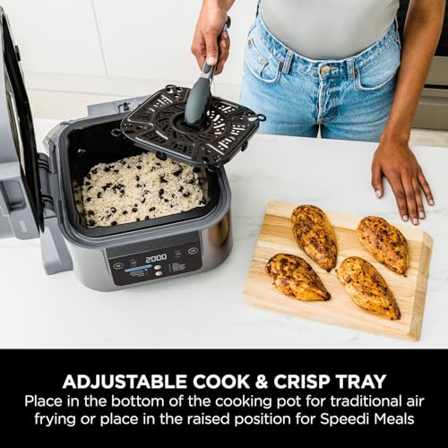 Ninja Speedi 10-in-1 Rapid Cooker, Air Fryer and Multi Cooker, 5.7L, Meals for 4 in 15 Minutes, Air Fry, Steam