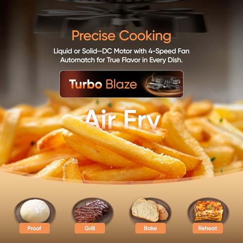 COSORI TurboTower Dual Air Fryer, 10.8L Space-Saving Stacked Design, 3-Layer Cooking
