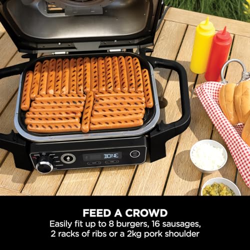 Ninja Woodfire Electric BBQ Grill & Smoker, 7-in-1 Outdoor Grill & Air Fryer, Roast, Bake, Dehydrate