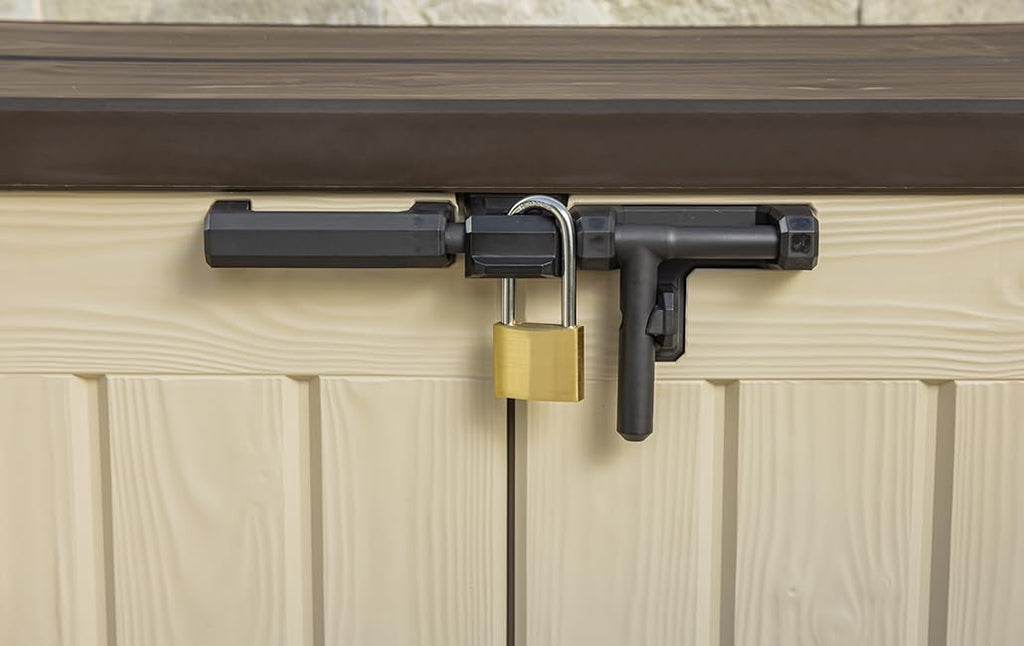 Keter Store-It Out Max Outdoor Garden Storage Shed, Beige and Brown, 145.5 x 82 x 125 cm (L x H x W)