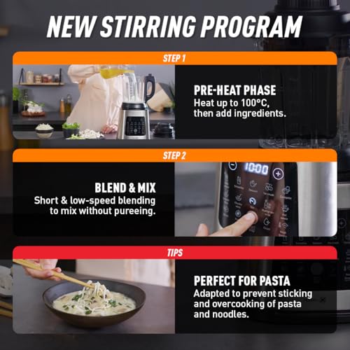 Tefal Blender & Soup Maker Perfectmix Cook, 2L, 10 Auto Programs, Smoothie Maker, Removable Blades