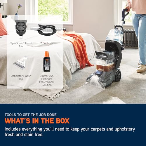 Vax SpinScrub Power Plus Carpet Cleaner Machine, Rug, Upholstery, Car, Stair Upright Shampooer Washer