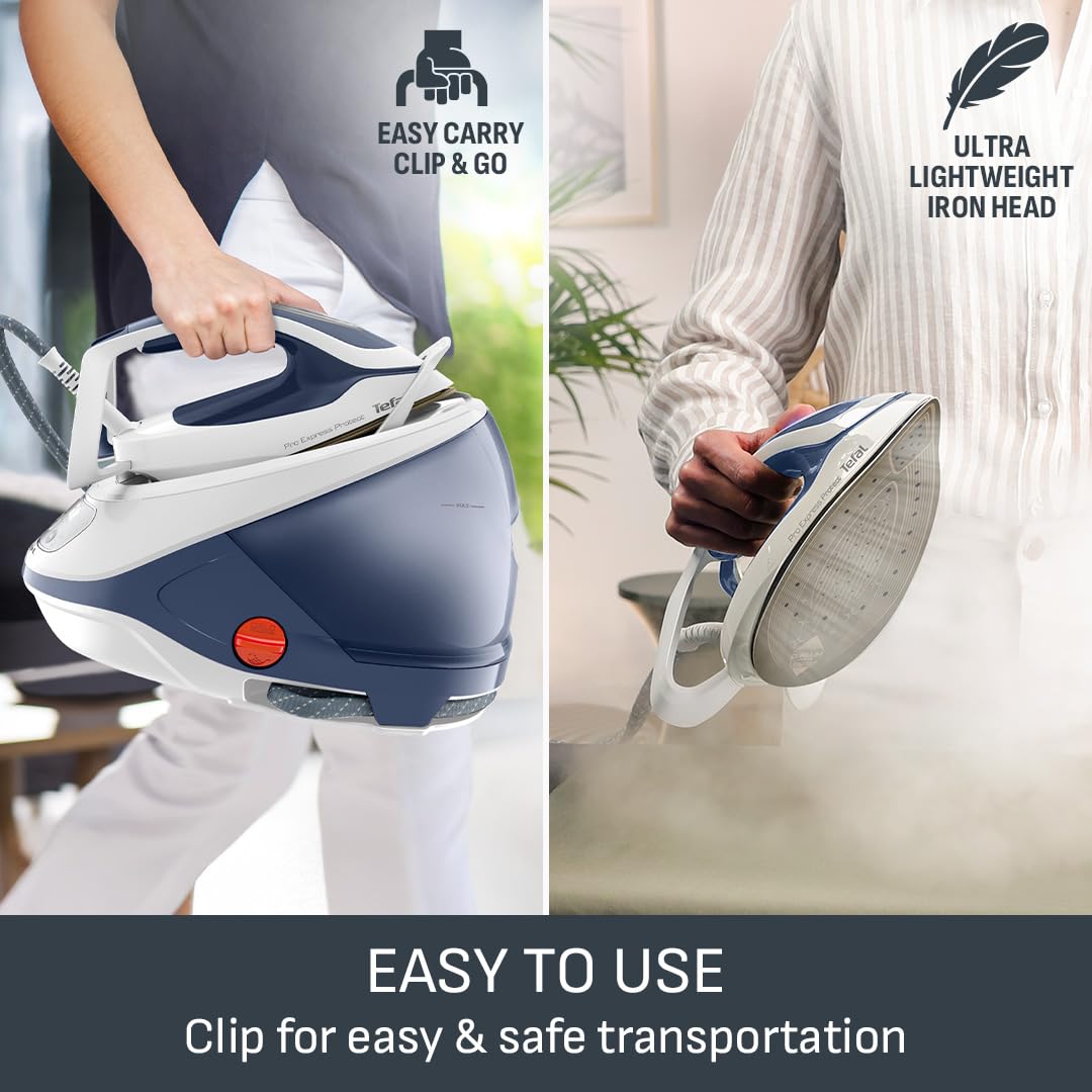 Tefal ProExpress Protect Steam Generator Iron, 7.5-Bar High Pressure, 560g/min Steam Boost