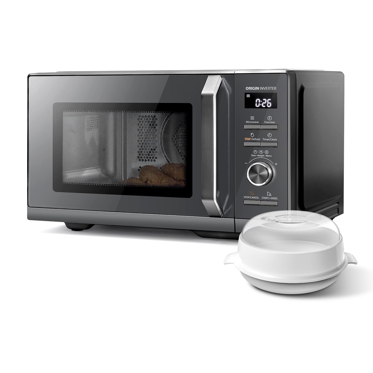 TOSHIBA 26L Air Fry Auto Menu Combo 6-in-1 900W Microwave Oven With Steamer in Morandi Grey