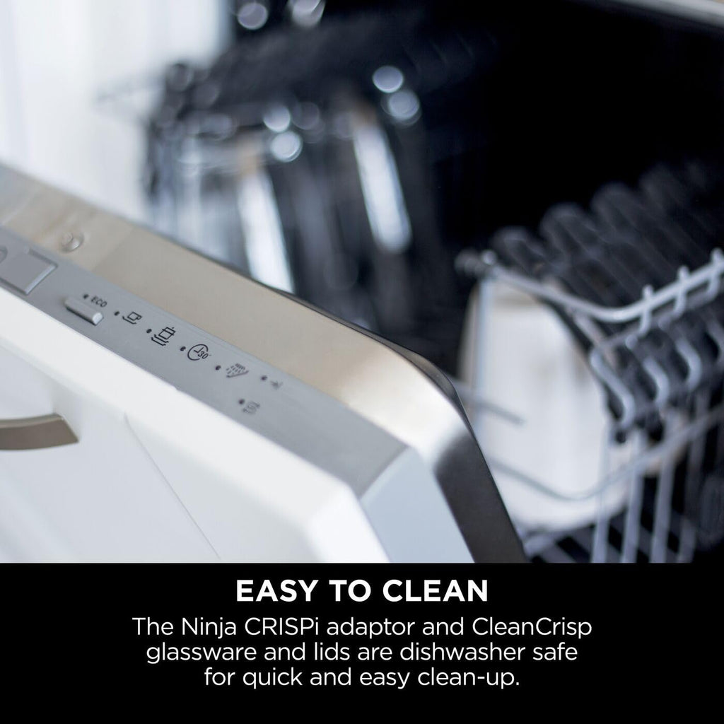 Ninja CRISPi Portable Air Fryer, 3.8L, 4-in-1: Air Fry, Roast, Keep Warm, Recrisp, Space Saving Compact Design