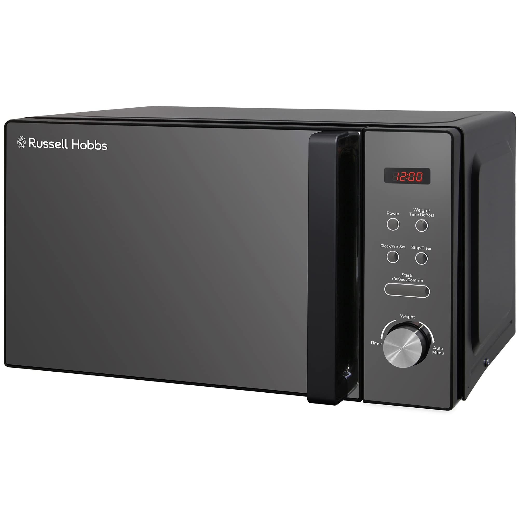 Russell Hobbs RHM2076B 20 Litre 800 W Black Digital Solo Microwave with 5 Power Levels