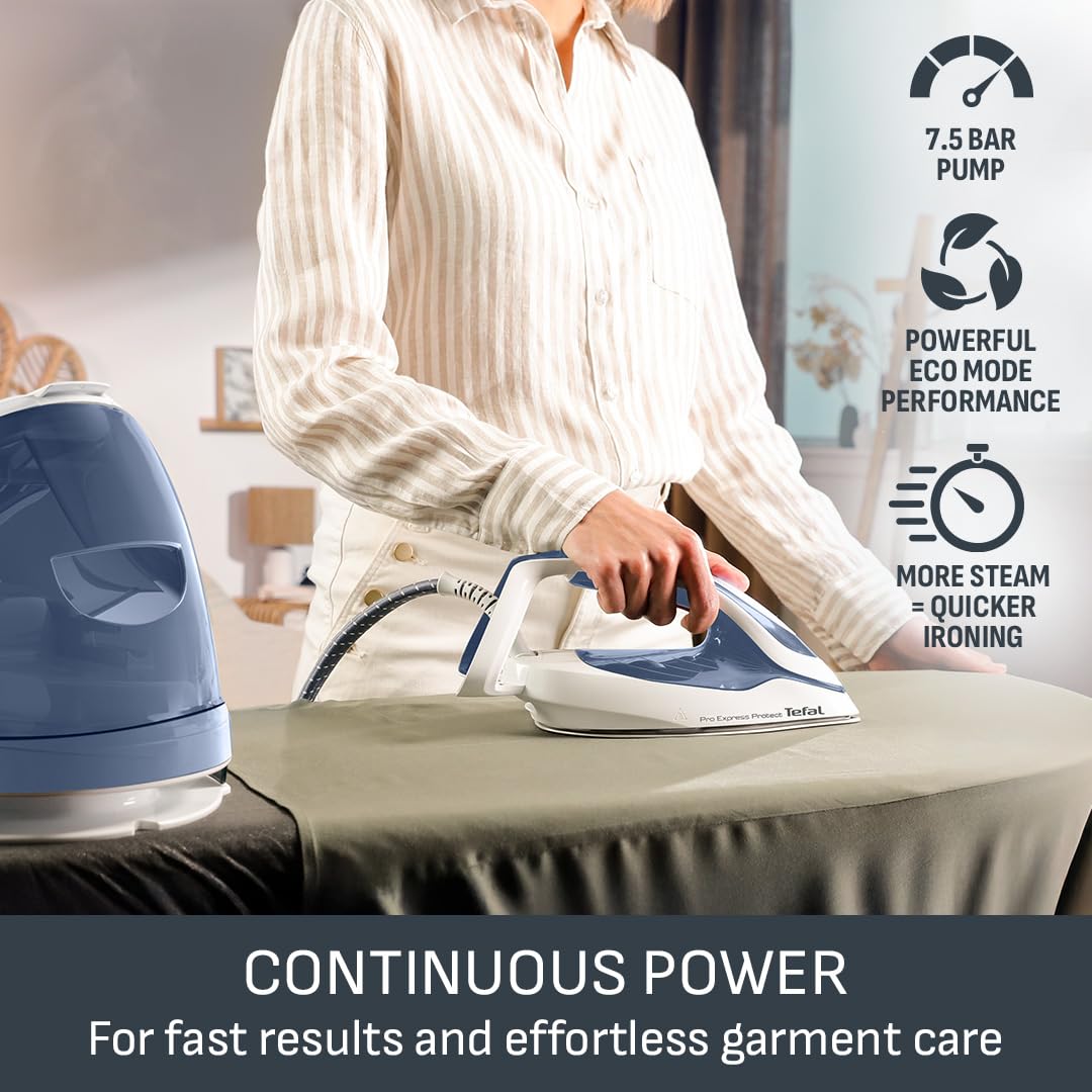 Tefal ProExpress Protect Steam Generator Iron, 7.5-Bar High Pressure, 560g/min Steam Boost