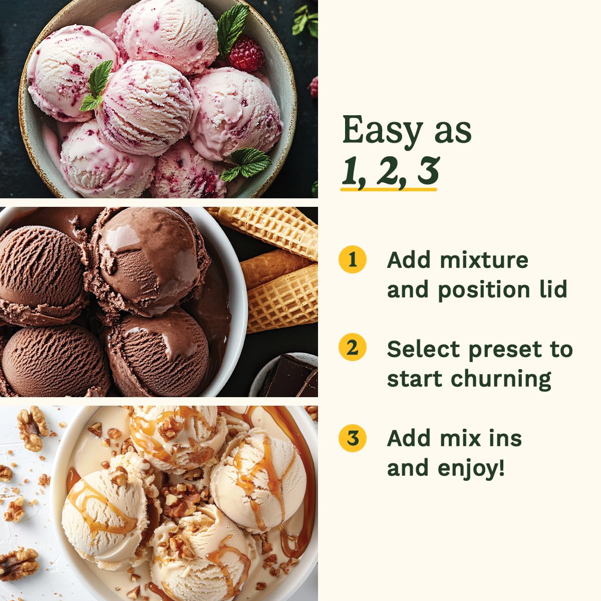 Cuisinart FreezeEase Ice Cream and Gelato Maker- Self freezing ice cream maker