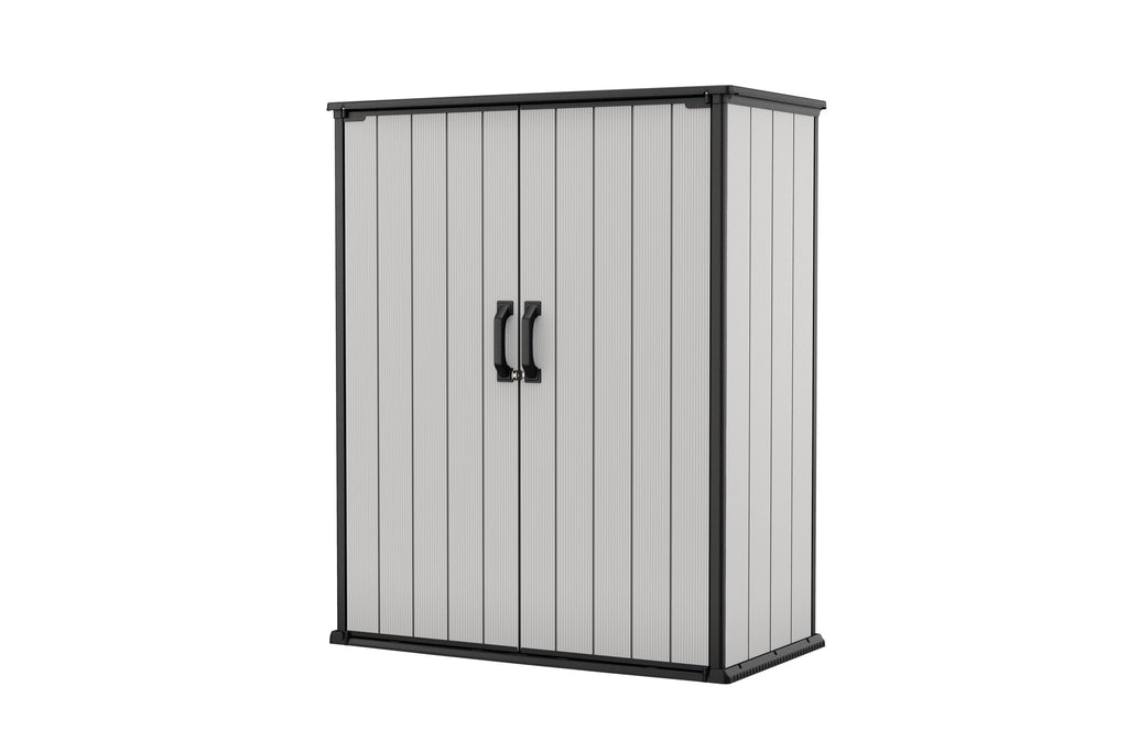 Keter Premier Shed Outdoor Resin Storage Shed with Shelf Brackets for Patio Furniture, Pool