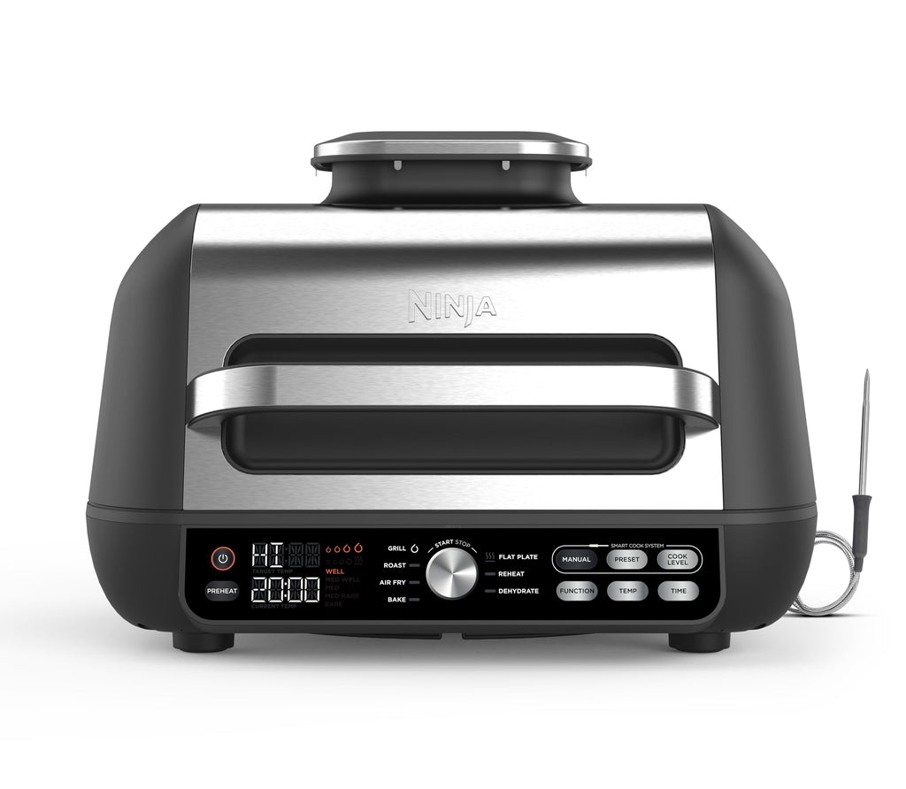 Ninja Foodi MAX PRO Health Grill, Flat Plate & Air Fryer 3.8L with Digital Cooking Probe, 7-in-1, Air Fry