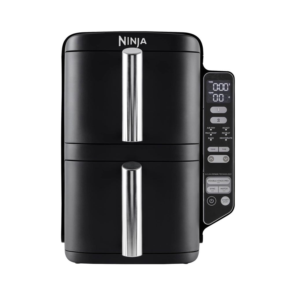 Ninja Double Stack Air Fryer, Vertical Dual Drawer Air Fryer with 4 cooking levels, 2 Drawers and 2 Racks