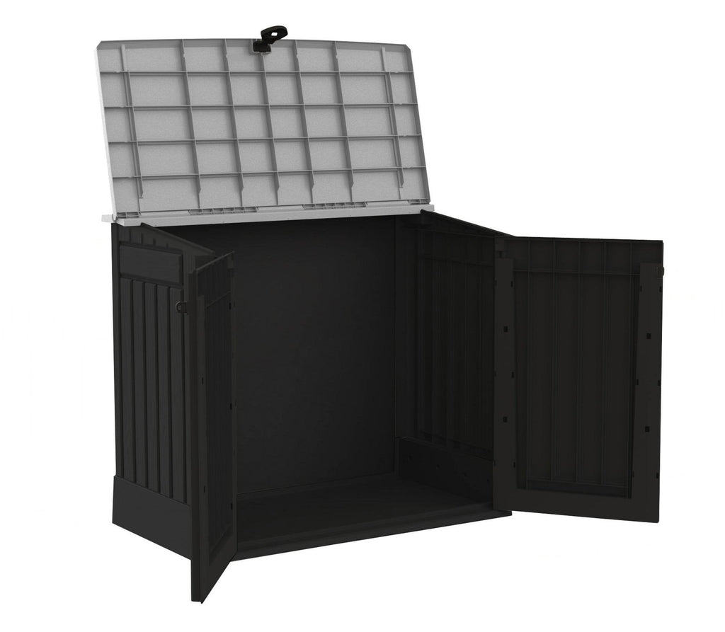 Keter Store It Out Midi Outdoor Garden Storage Shed, Black and Grey, 130 x 74 x 110 cm