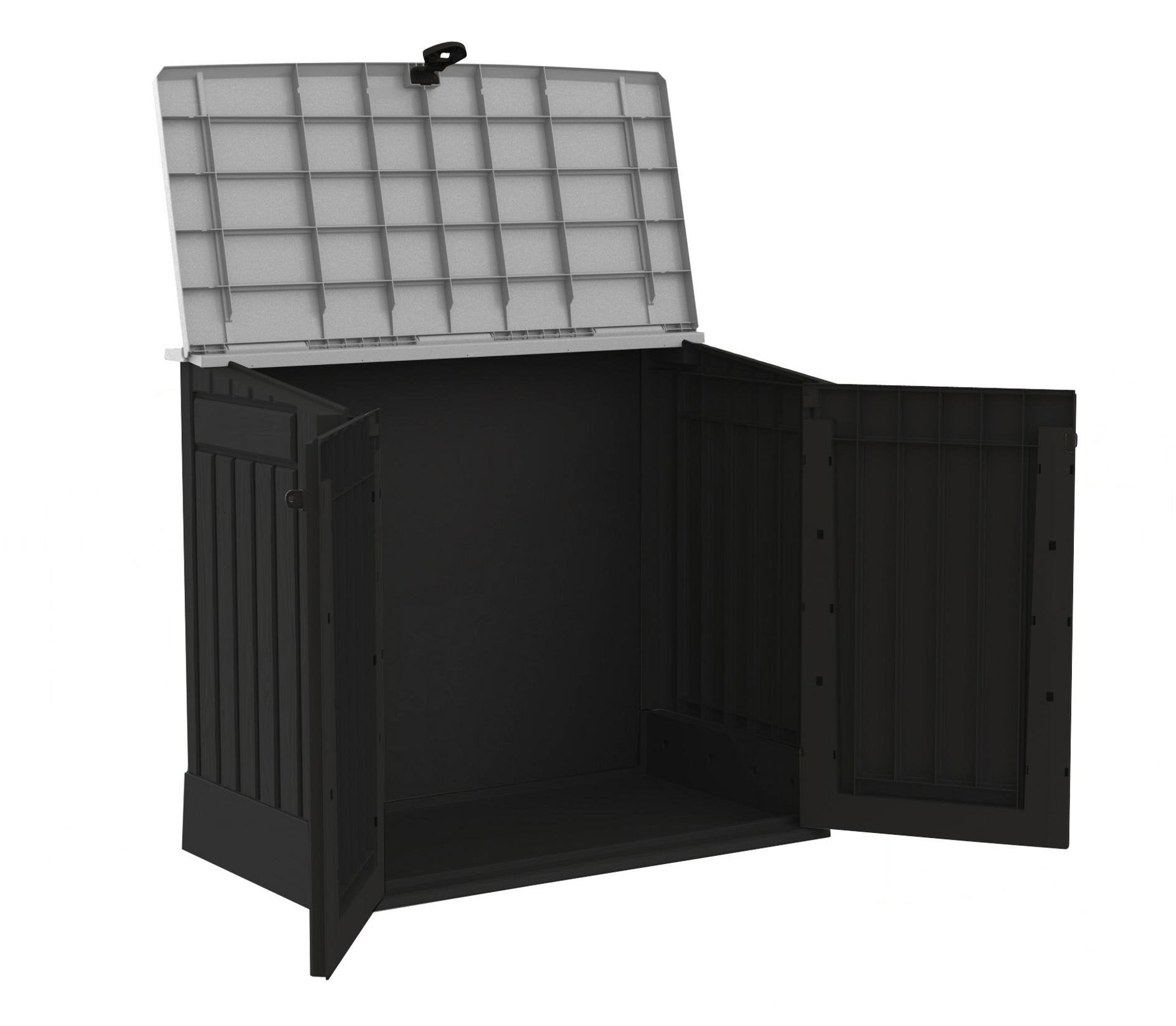 Keter Store It Out Midi Outdoor Garden Storage Shed, Black and Grey, 130 x 74 x 110 cm
