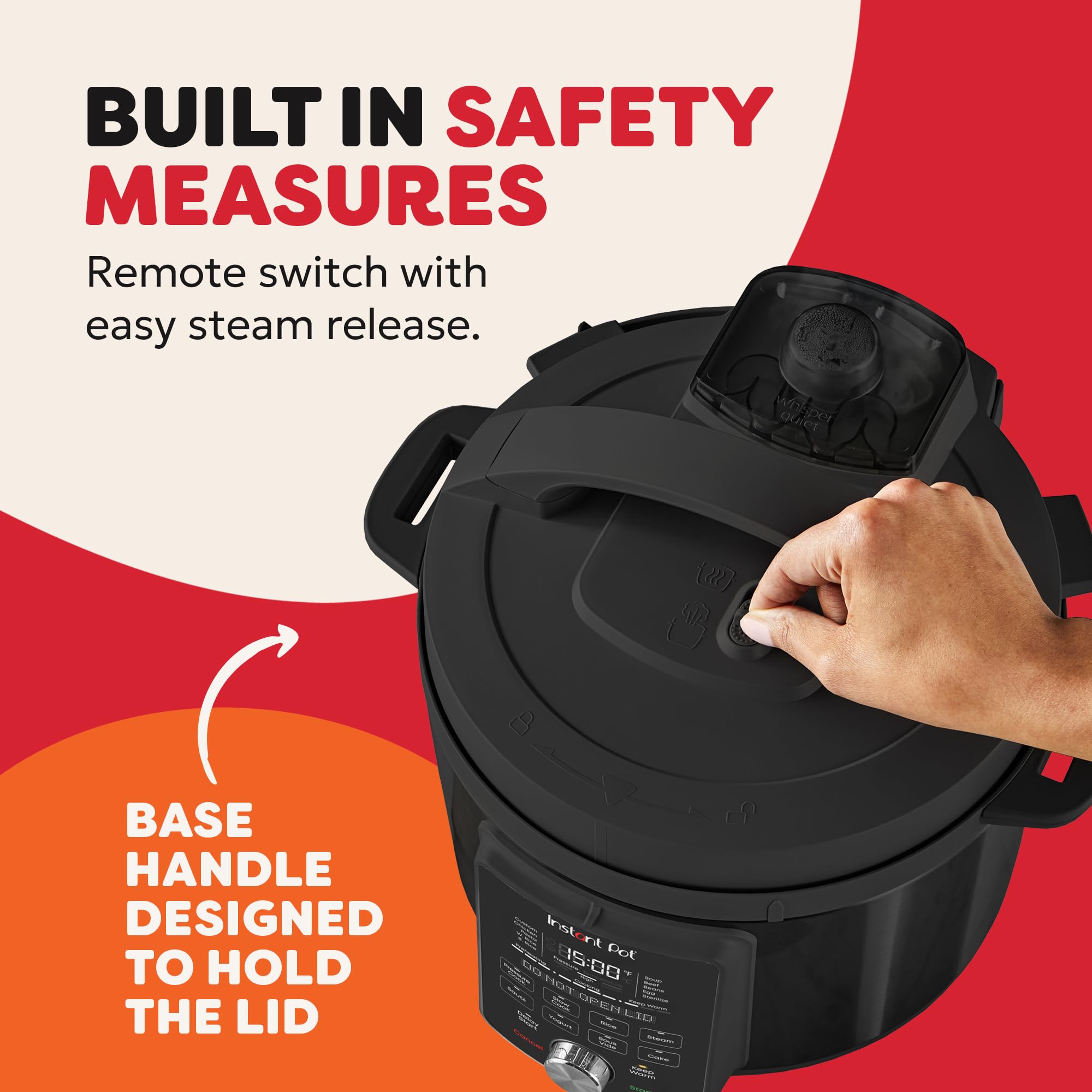 Instant Pot Duo Plus with WhisperQuiet Multi-Cooker 5.7L - Black, Electric Pressure Cooker, Slow Cooker