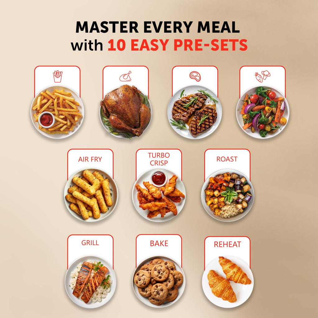 Breville Halo Flexi Air Fryer Digital Dual Air Fryer Oven 11L: Serves 10+ People FryBakeGrillRoast & Reheat 2400 W