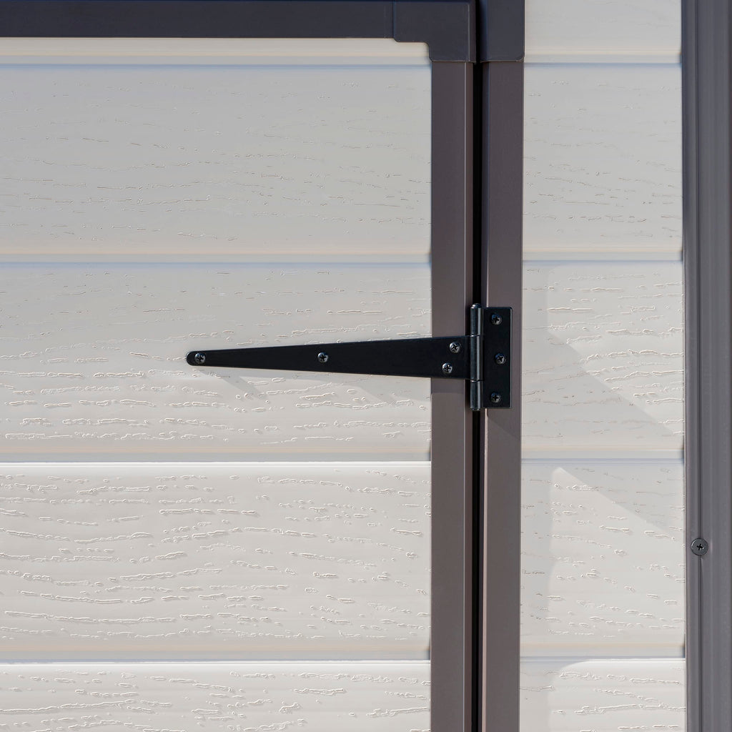 Keter Manor Outdoor Pent Single Door Garden Storage Shed 6 x 4ft Beige Brown Wood Effect