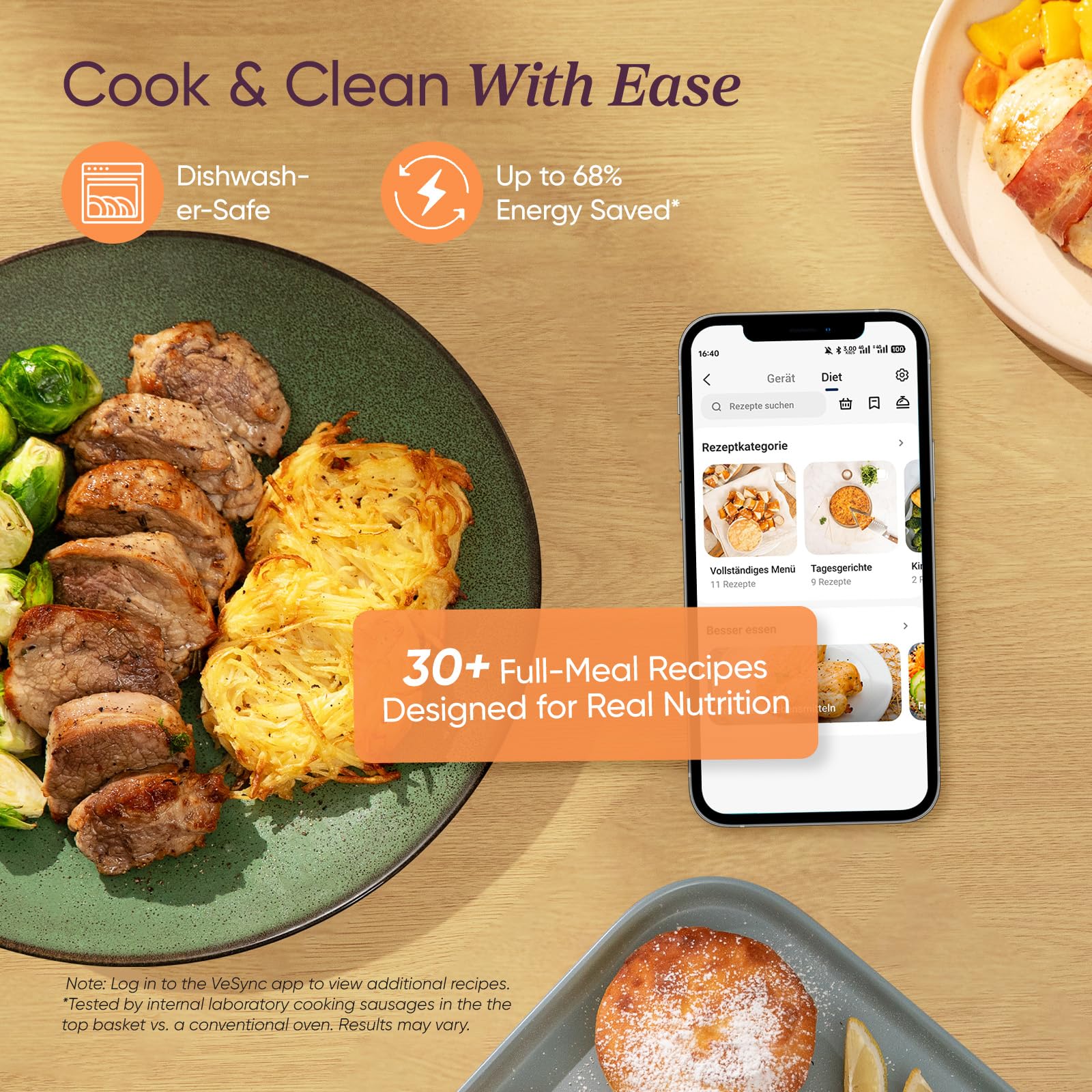 COSORI TurboTower Dual Air Fryer, 10.8L Space-Saving Stacked Design, 3-Layer Cooking