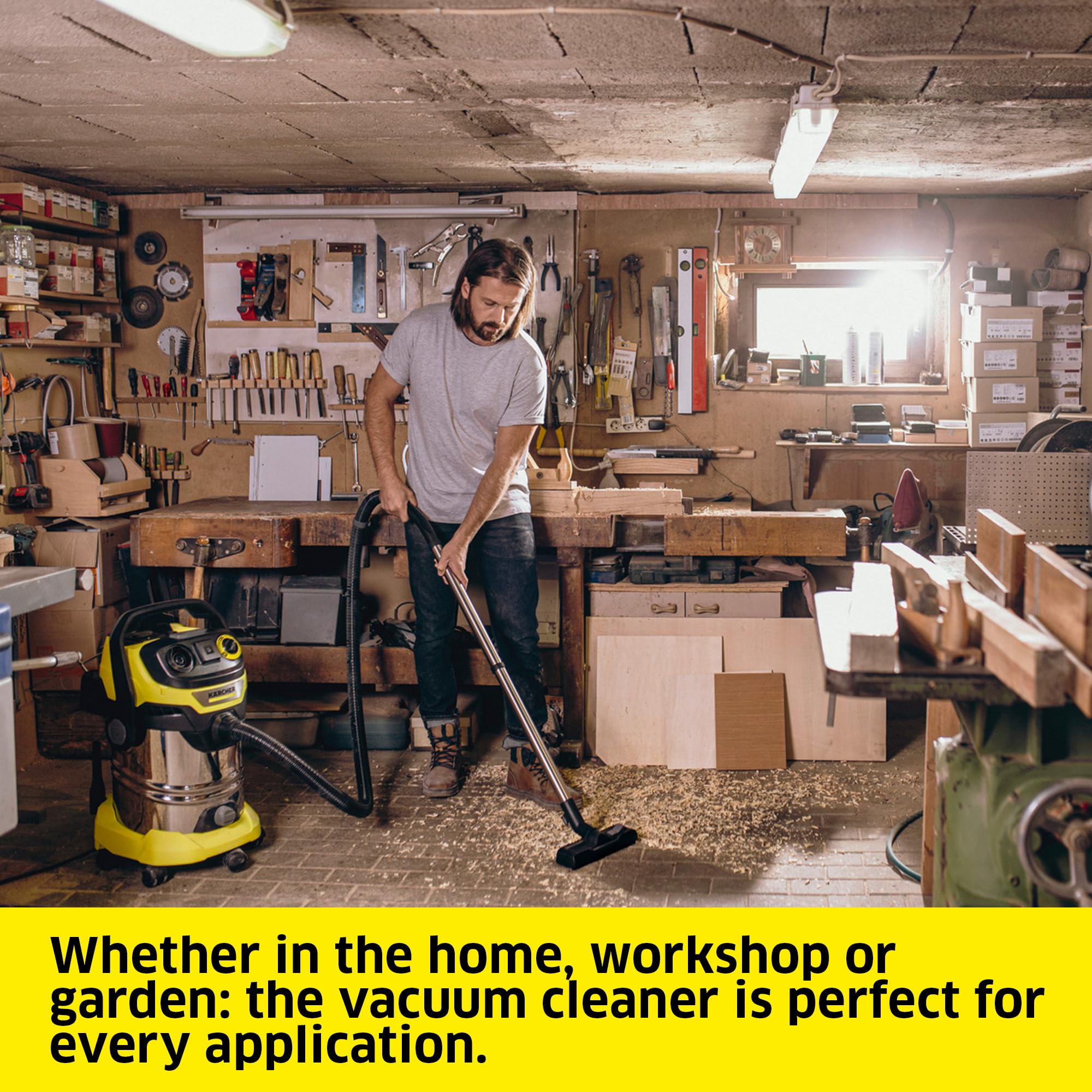 Kärcher Wet and Dry vacuum cleaner WD 6 P Premium, blower function, 1,300 W, stainless steel container