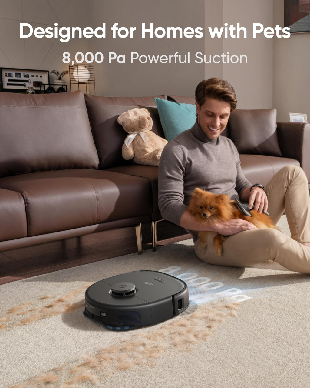 eufy X10 Pro Omni Robot Vacuum Cleaner with Dual Mop, All-in-One Station, 8,000Pa Powerful Suction