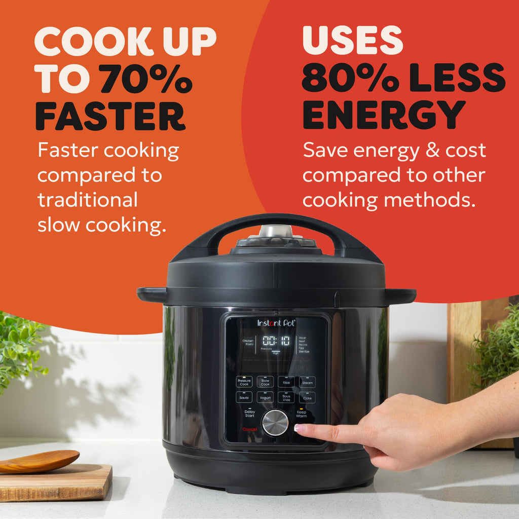 Instant Pot Duo Plus with WhisperQuiet Multi-Cooker 5.7L - Black, Electric Pressure Cooker, Slow Cooker